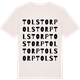 Vintage White t-shirt med Tolstorp ordlek t-shirt