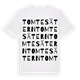 White t-shirt med Tomtesätern ordlek t-shirt