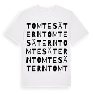 Tomtesätern ordlek t-shirt – ekologisk bomull t-shirt från PinShirt