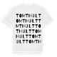 White t-shirt med Tomthult ordlek t-shirt