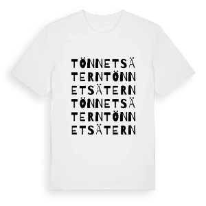 Tönnetsätern ordlek t-shirt – ekologisk bomull t-shirt från PinShirt