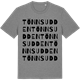 Mid Heather Gray t-shirt med Tönnsudden ordlek t-shirt