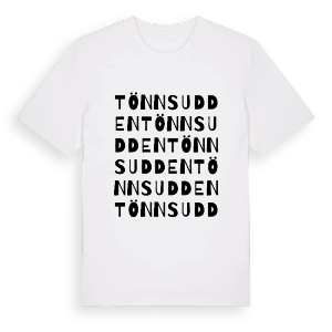 Tönnsudden ordlek t-shirt – ekologisk bomull t-shirt från PinShirt
