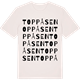 Vintage White t-shirt med Toppåsen ordlek t-shirt