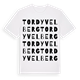White t-shirt med Tordyvelberg ordlek t-shirt