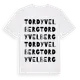 White t-shirt med Tordyvelberg ordlek t-shirt