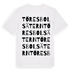 Töresbolsätern ordlek t-shirt – ekologisk bomull t-shirt från Pinshirt