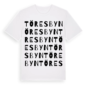 Töresbyn ordlek t-shirt – ekologisk bomull t-shirt från Pinshirt