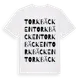 White t-shirt med Torkbäcken ordlek t-shirt