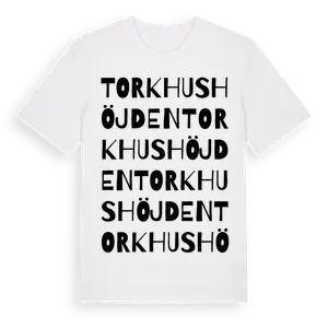 Torkhushöjden ordlek t-shirt – ekologisk bomull t-shirt från Pinshirt