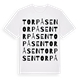White t-shirt med Torpåsen ordlek t-shirt
