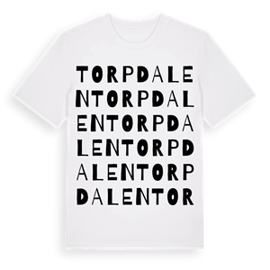 Torpdalen ordlek t-shirt – ekologisk bomull t-shirt från PinShirt