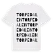 White t-shirt med Torpedalen ordlek t-shirt