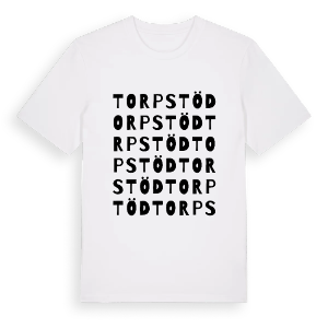 Torpstöd ordlek t-shirt – ekologisk bomull t-shirt från PinShirt