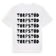White t-shirt med Torpstöd ordlek t-shirt