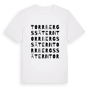 Torrbergssätern ordlek t-shirt – ekologisk bomull t-shirt från PinShirt