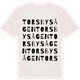 Vintage White t-shirt med Torsbysågen ordlek t-shirt