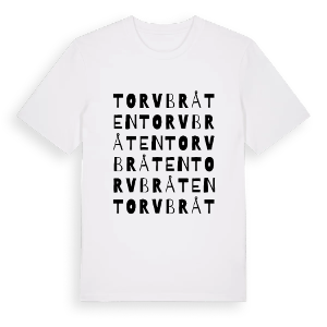 Torvbråten ordlek t-shirt – ekologisk bomull t-shirt från PinShirt