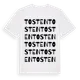 White t-shirt med Tosten ordlek t-shirt