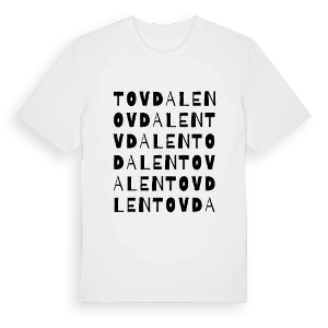 Tovdalen ordlek t-shirt – ekologisk bomull t-shirt från PinShirt