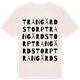 Vintage White t-shirt med Trangärdstorp ordlek t-shirt