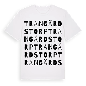 Trangärdstorp ordlek t-shirt – ekologisk bomull t-shirt från Pinshirt