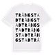 White t-shirt med Trångstad ordlek t-shirt