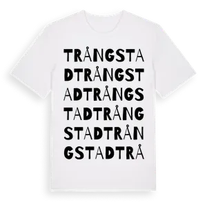 Trångstad ordlek t-shirt – ekologisk bomull t-shirt från Pinshirt