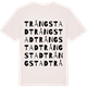 Vintage White t-shirt med Trångstad ordlek t-shirt