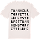 Vintage White t-shirt med Tranhemstorpet ordlek t-shirt