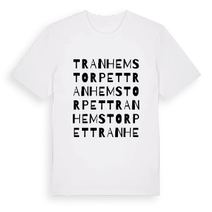 Tranhemstorpet ordlek t-shirt – ekologisk bomull t-shirt från PinShirt
