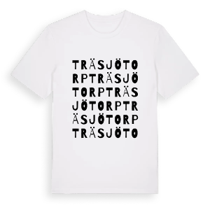Träsjötorp ordlek t-shirt – ekologisk bomull t-shirt från PinShirt