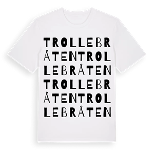 Trollebråten ordlek t-shirt – ekologisk bomull t-shirt från Pinshirt