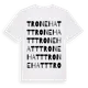 White t-shirt med Tronehatt ordlek t-shirt
