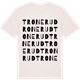 Vintage White t-shirt med Tronerud ordlek t-shirt