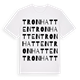 White t-shirt med Tronhatten ordlek t-shirt