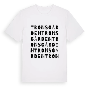 Tronsgården ordlek t-shirt – ekologisk bomull t-shirt från PinShirt