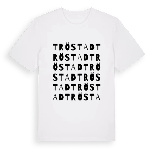 Tröstad ordlek t-shirt – ekologisk bomull t-shirt från PinShirt