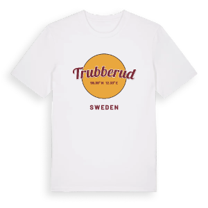 Trubberud cirkel t-shirt – ekologisk bomull t-shirt från PinShirt