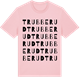 Pink Cotton t-shirt med Trubberud ordlek t-shirt
