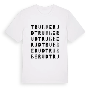 Trubberud ordlek t-shirt – ekologisk bomull t-shirt från PinShirt