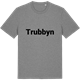Mid Heather Gray t-shirt med Trubbyn fetstil t-shirt