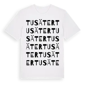 Tusäter ordlek t-shirt – ekologisk bomull t-shirt från Pinshirt