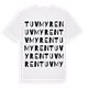White t-shirt med Tuvmyren ordlek t-shirt