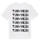 White t-shirt med Tuvmyren ordlek t-shirt