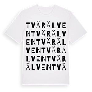 Tvärälven ordlek t-shirt – ekologisk bomull t-shirt från Pinshirt