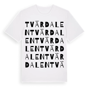 Tvärdalen ordlek t-shirt – ekologisk bomull t-shirt från Pinshirt