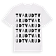 White t-shirt med Tvarud ordlek t-shirt