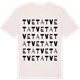 Vintage White t-shirt med Tveta ordlek t-shirt