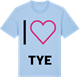Blue Soul t-shirt med Jag älskar Tye t-shirt stort tryck